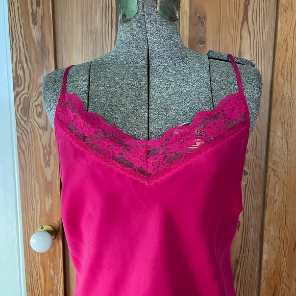 ECI New York 100% Silk Magenta Pink Lace Slip Dress - Sz 8 💚🎀 - Picture 4 of 13
